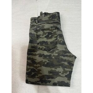 L.O.G.G. H&M Camo Skinny Jeans Green Camouflage Ankle Zip Pants Womens Size 14